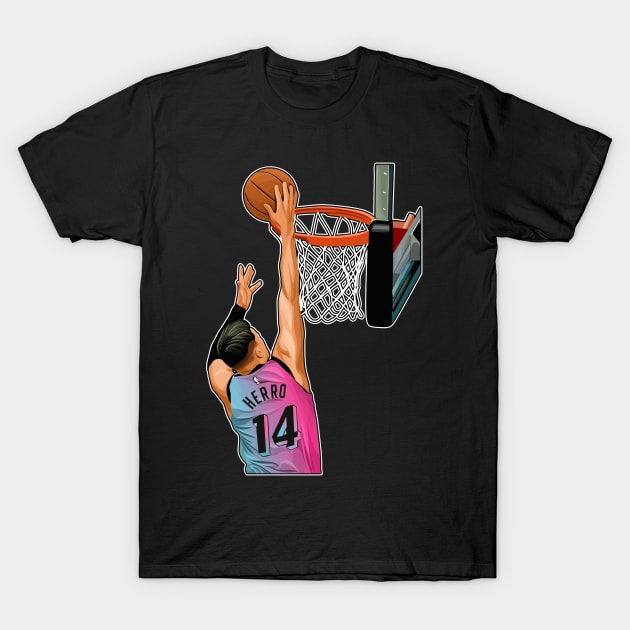 Tyler Herro #14 Reaction T-Shirt by 40yards